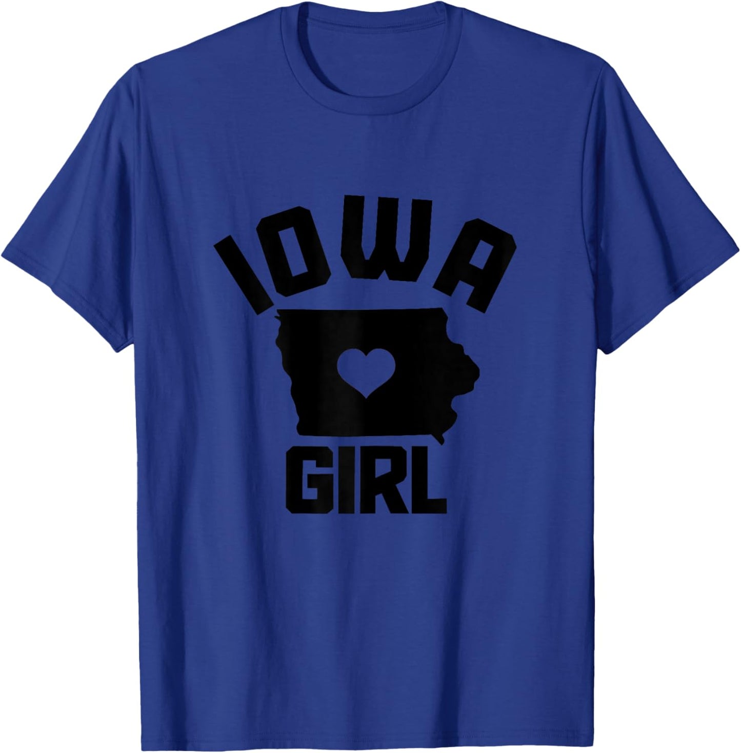 Iowa Girls' Heart State Map T-Shirt - T-Shirt | Royal