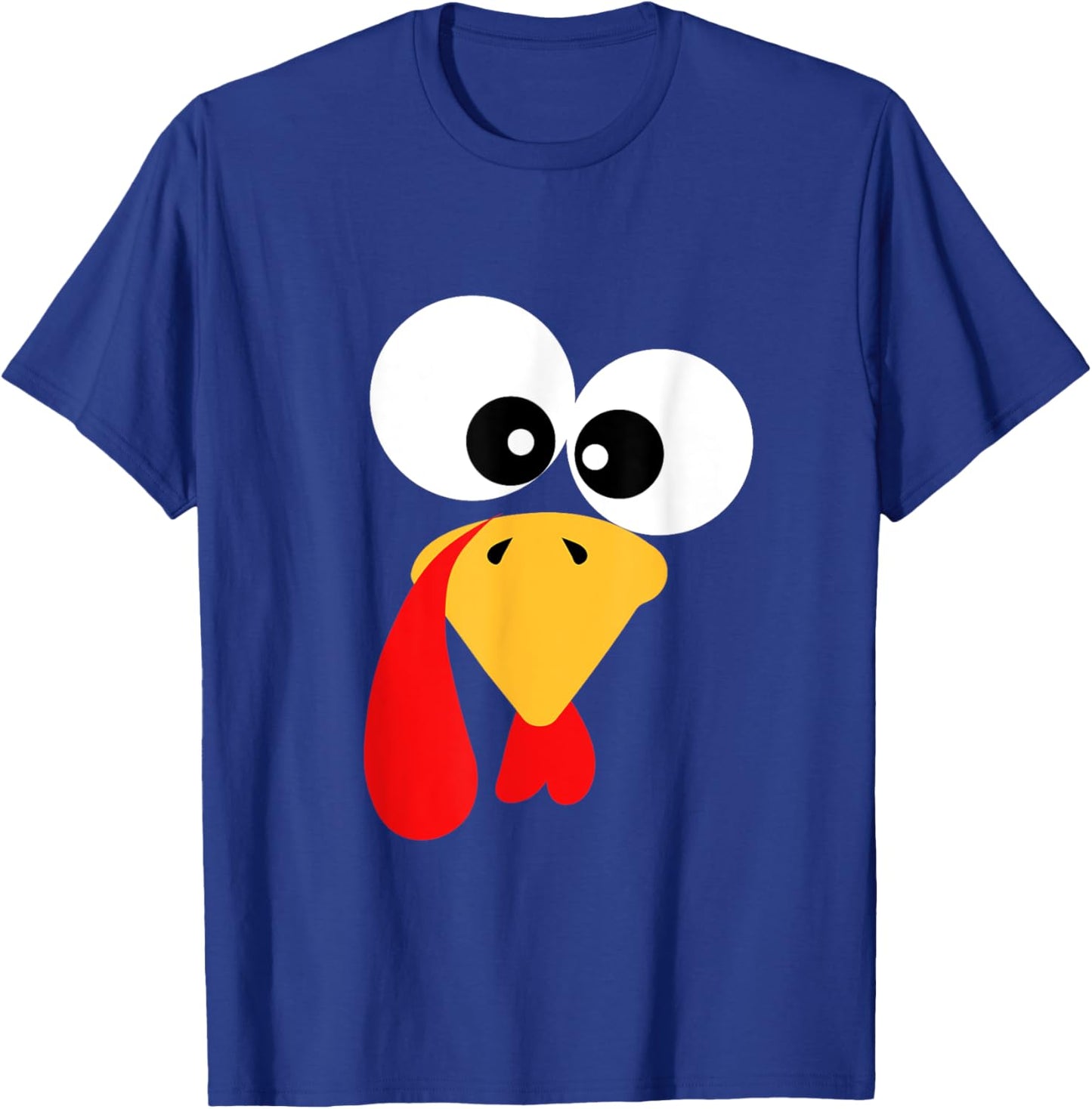 Thanksgiving Turkey Face Family Costume Kids Funny Turkey T-Shirt - T-Shirt | Royal