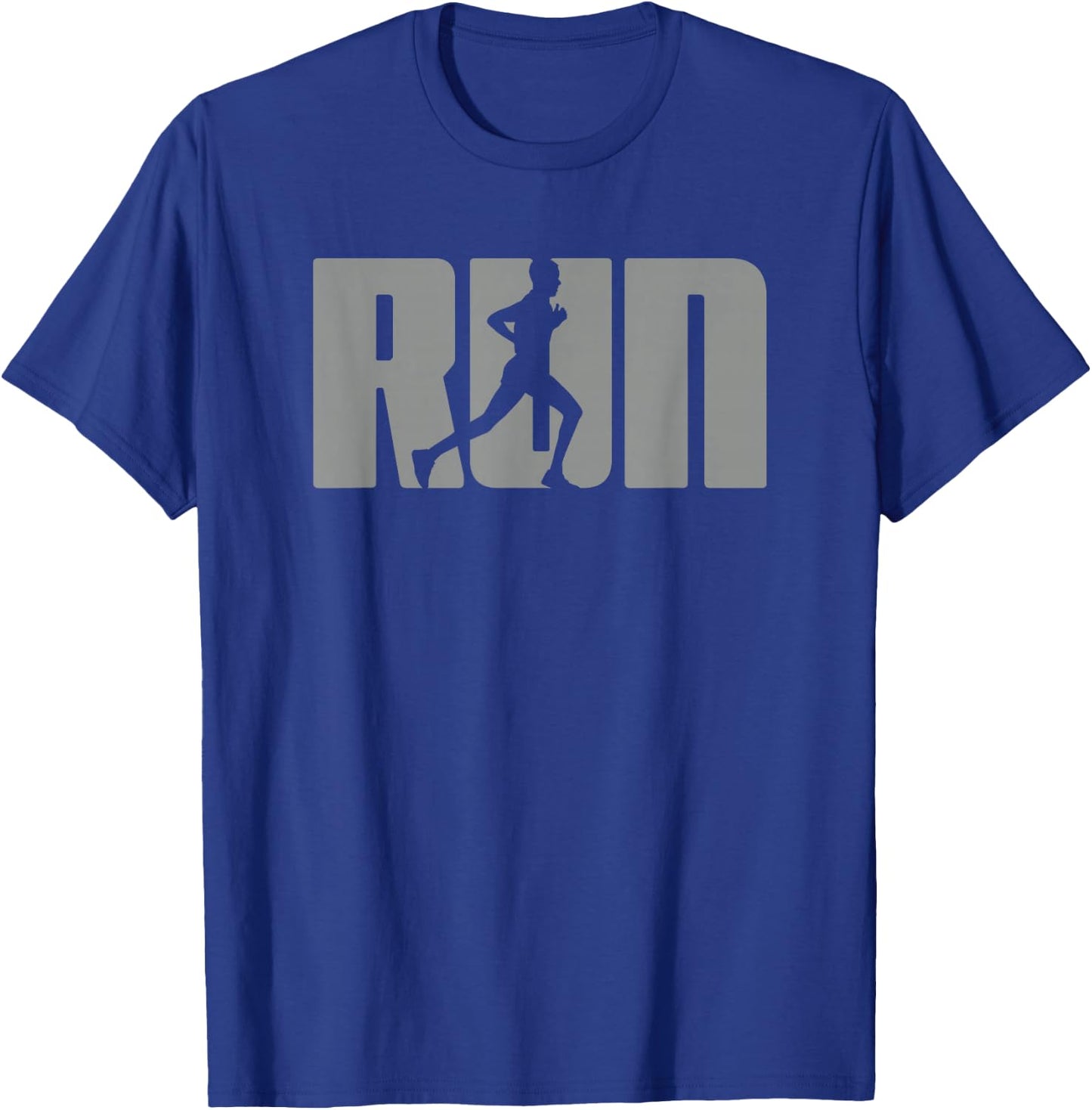 Silhouette Run Design for Runner Marathon Graphic Running T-Shirt - T-Shirt | Royal