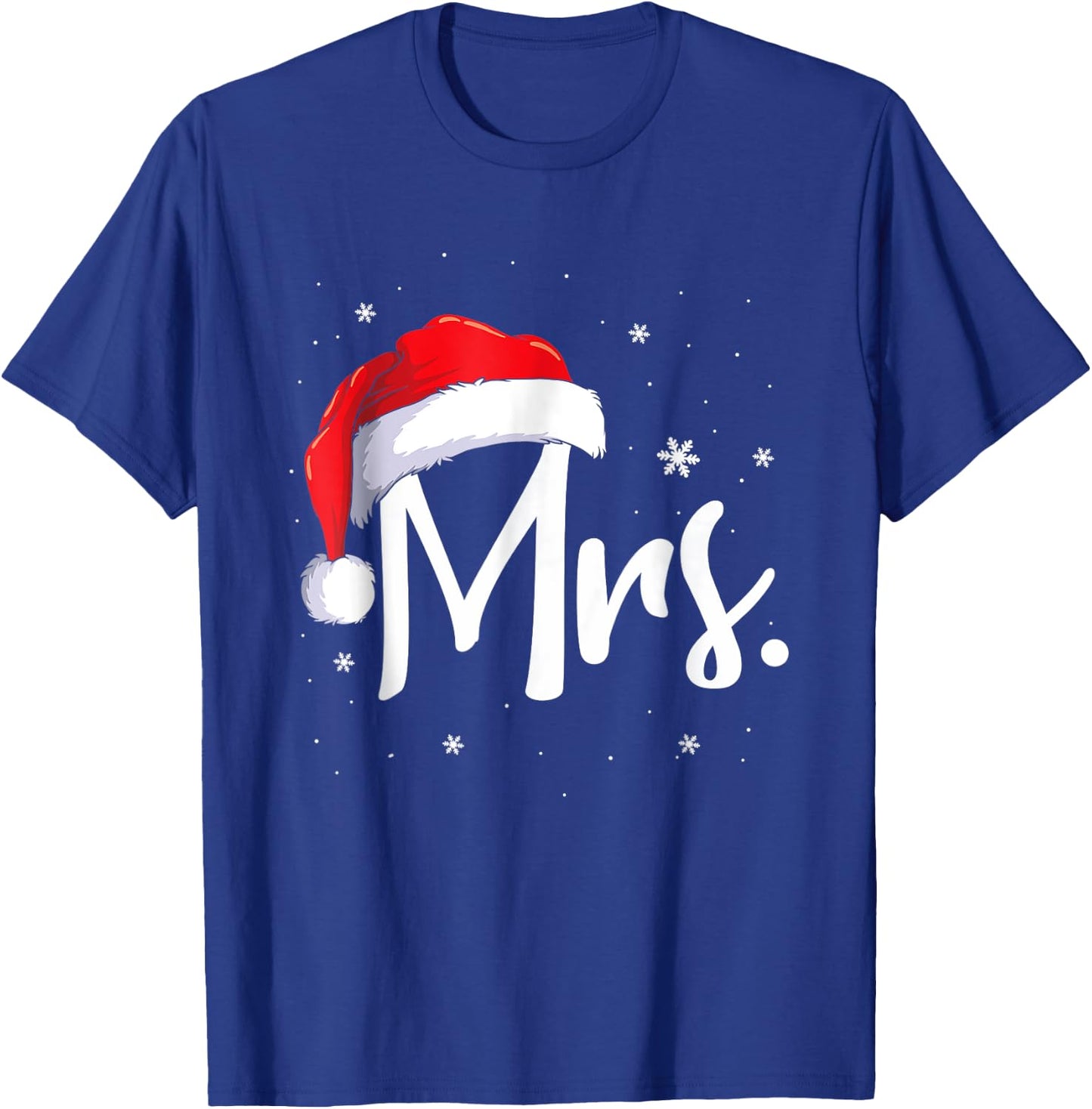 Mr and Mrs Claus Couples Matching Christmas Pajamas Santa T-Shirt - T-Shirt | Royal