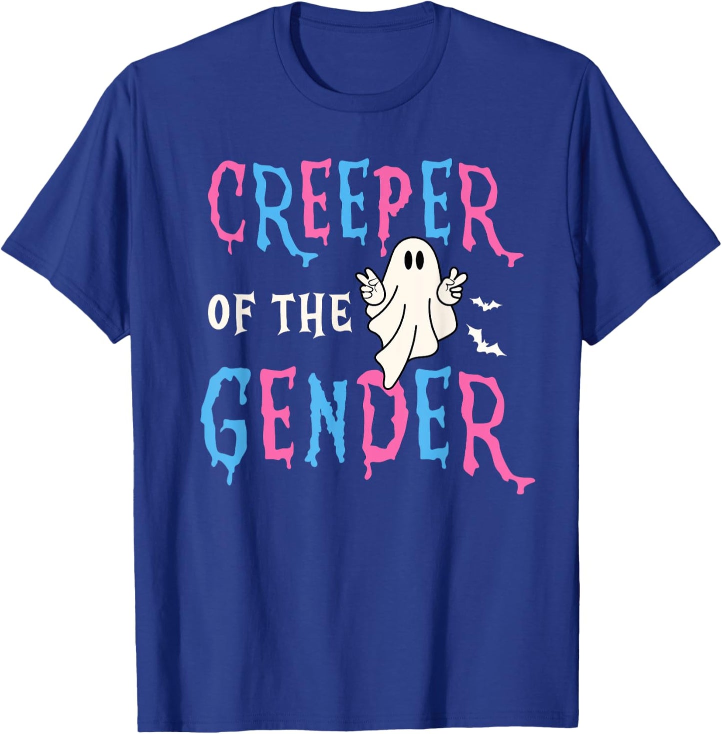 Keeper of Gender Halloween Funny Creeper Gender Reveal Party T-Shirt - T-Shirt | Royal