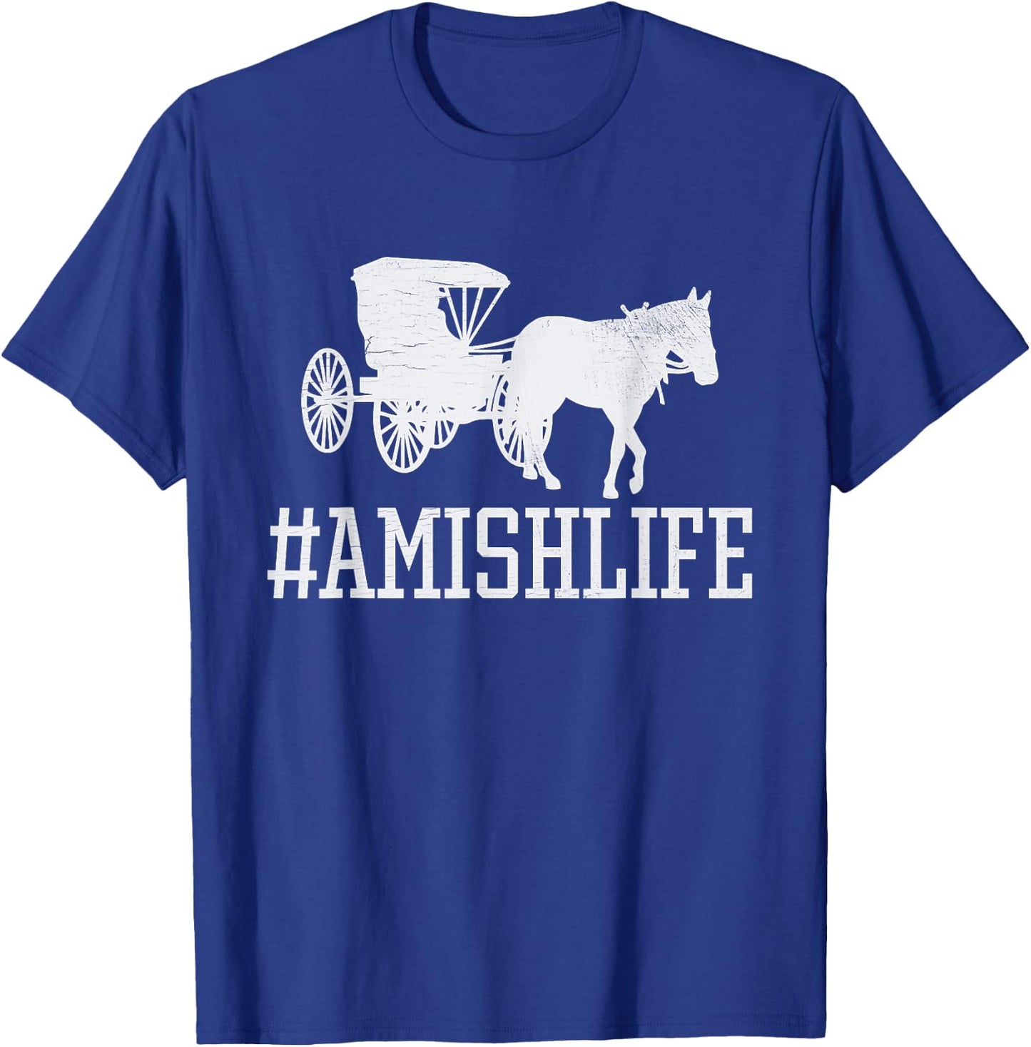 Amish Life - Funny Horse and Buggy #AmishLife T-Shirt - T-Shirt | Royal