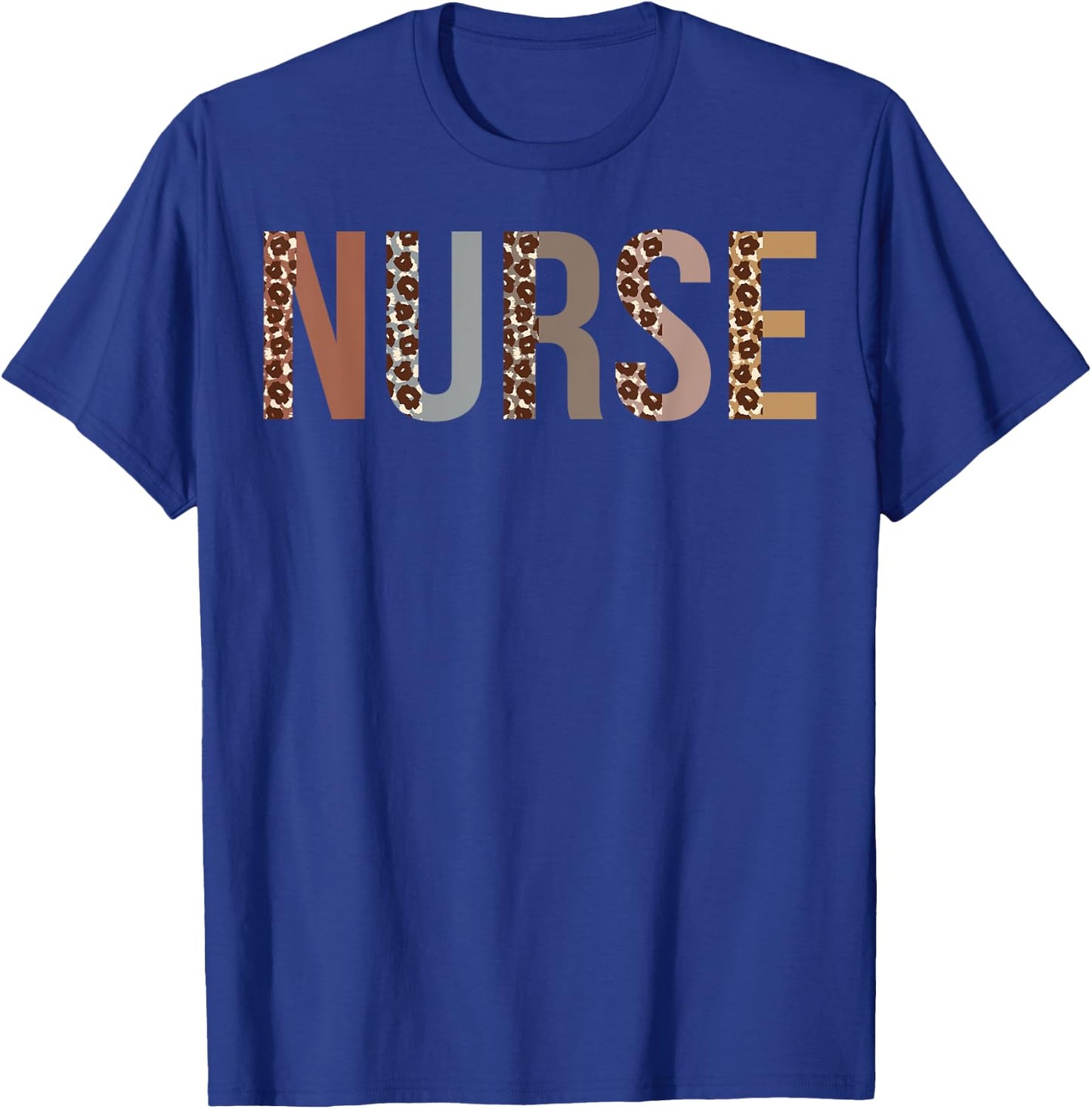 Leopard Nurse Day Appreciation Nurse Week For Work T-Shirt - T-Shirt | Royal