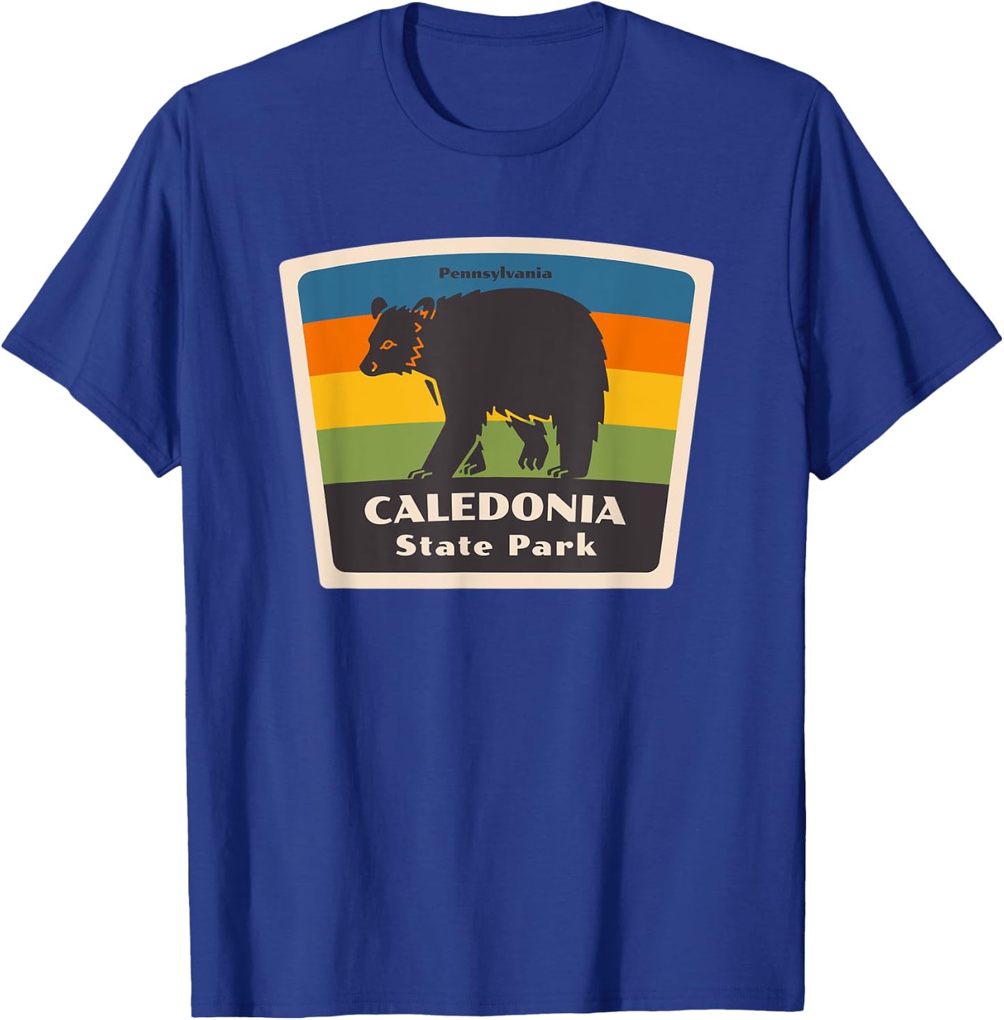 Retro Caledonia State Park Pennsylvania Bear PA Souvenir T-Shirt - T-Shirt | Royal