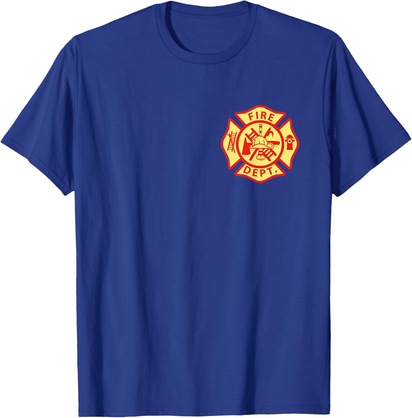 Fire Department Logo Uniform Fireman Symbol Firefighter Gear T-Shirt - T-Shirt | Royal