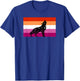 Celestial Wolf Lesbian Pride Flag Tribal Galaxy Aesthetic T-Shirt - T-Shirt | Royal