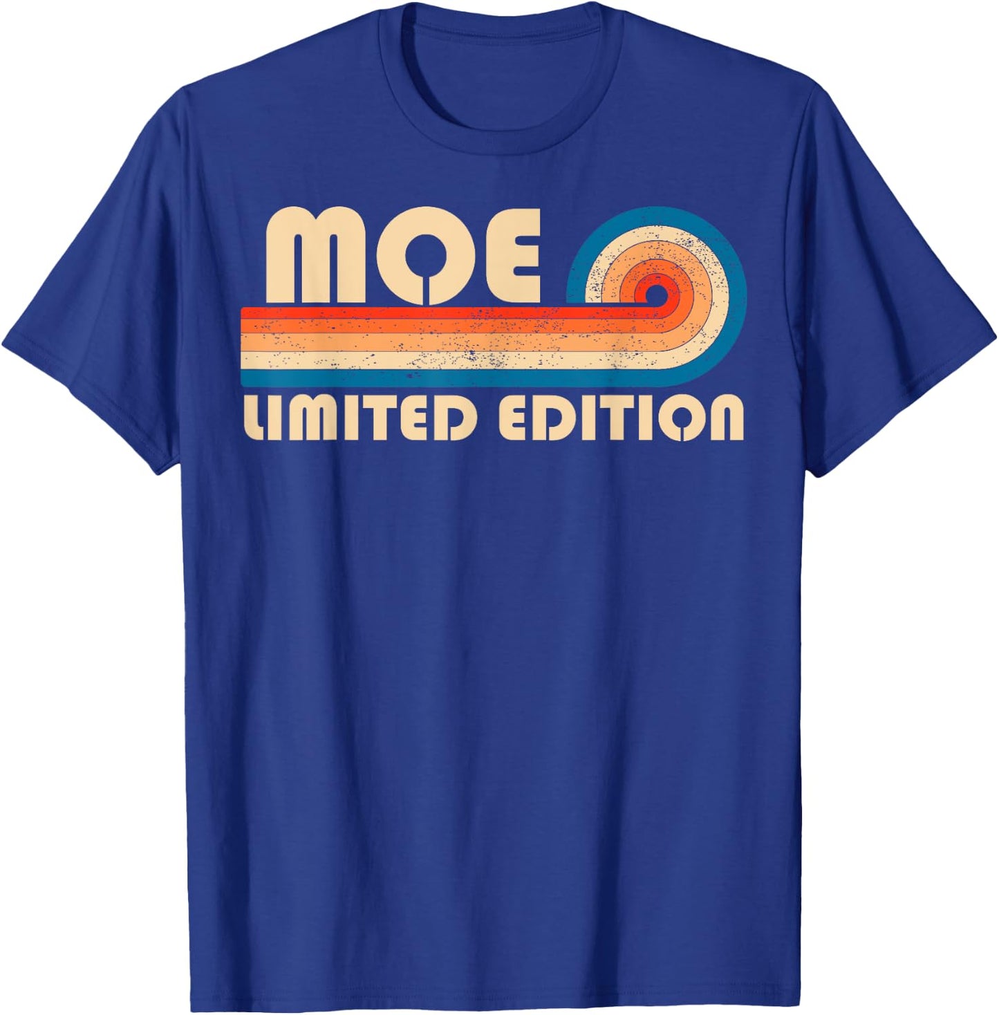 Last Name Matching Family Name MOE Surname Retro Vintage 80s 90s Birthday Reunion T-Shirt - T-Shirt | Royal