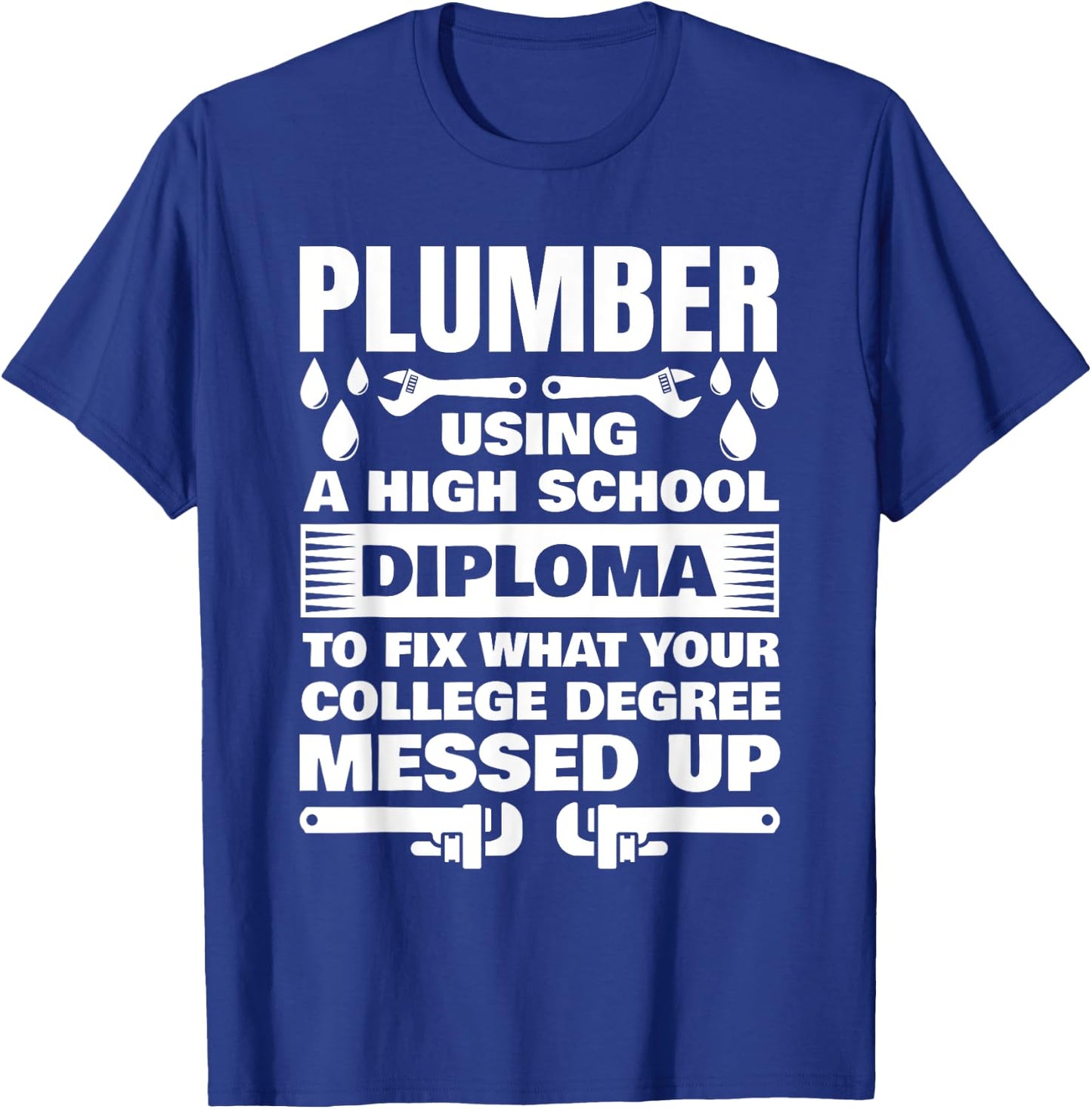 Funny Plumber Art Women Pipefitter Pipe Plumber T-Shirt - T-Shirt | Royal