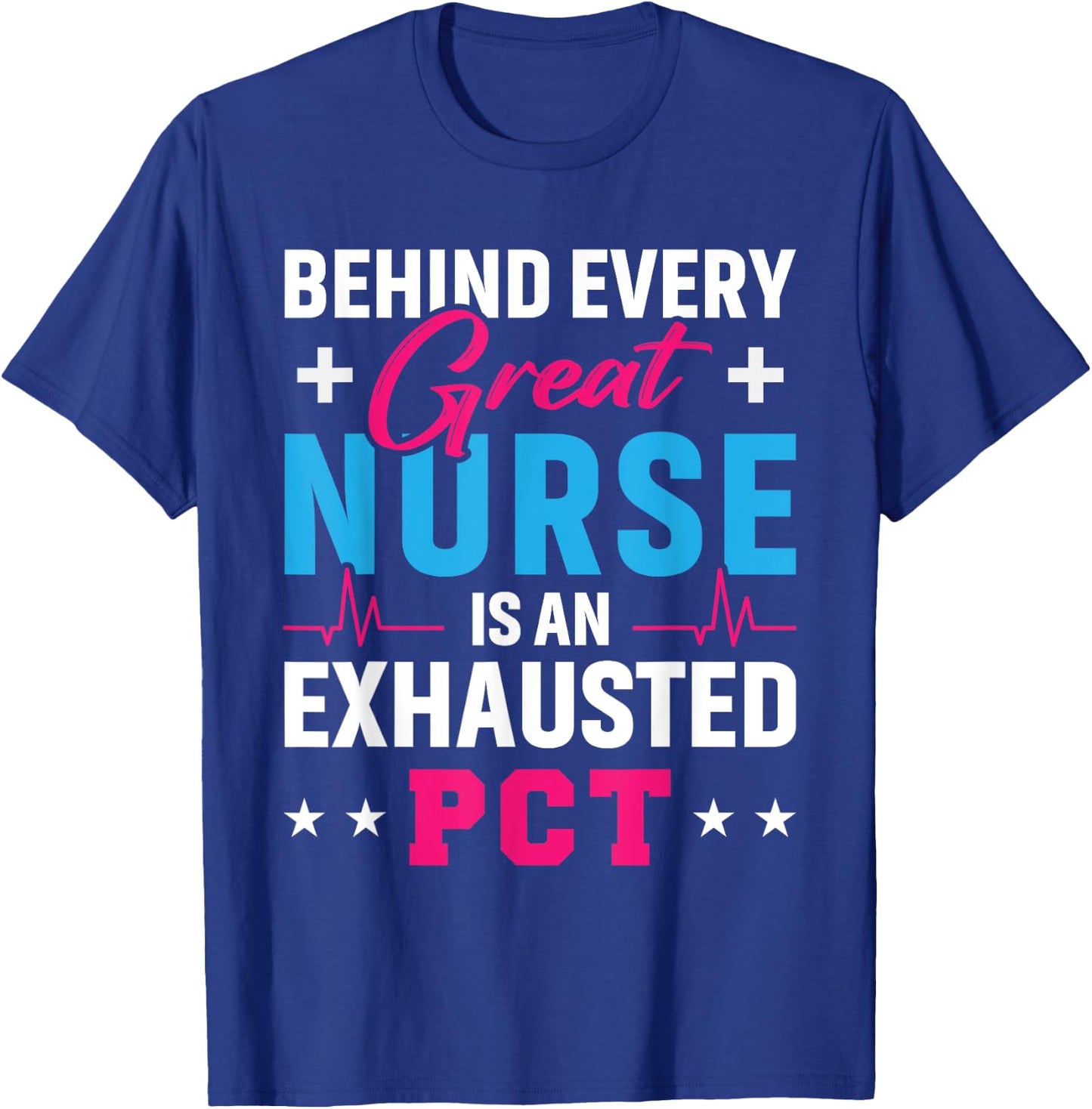 Patient Care Technician Badge Patient Care Appreciation PCT T-Shirt - T-Shirt | Royal