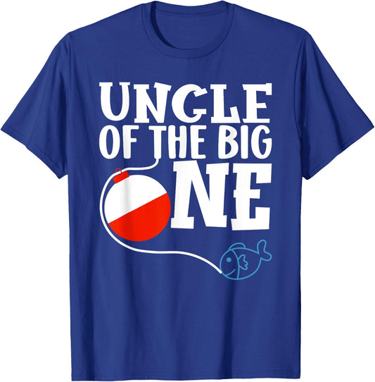 Uncle of The Big One Fishing Boy First Birthday Ofishally T-Shirt - T-Shirt | Royal