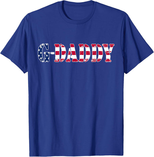 Vintage G-Daddy American Flag Patriotic 4th of July T-Shirt - T-Shirt | Royal