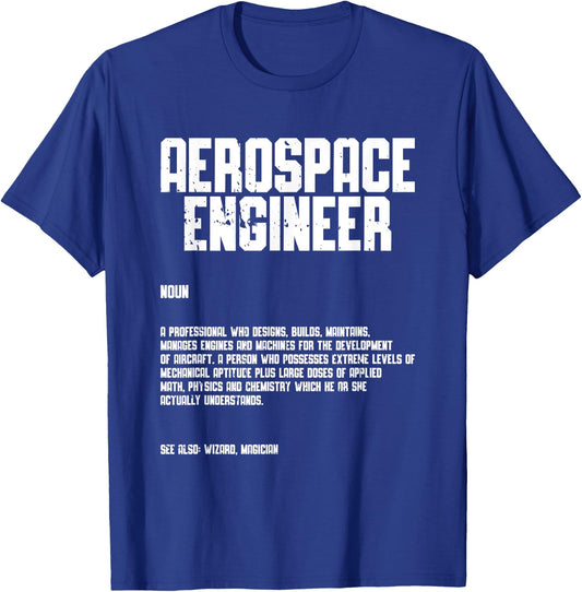 Aerospace Engineer Rocket Scientist Space Aeronautical T-Shirt - T-Shirt | Royal