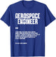 Aerospace Engineer Rocket Scientist Space Aeronautical T-Shirt - T-Shirt | Royal