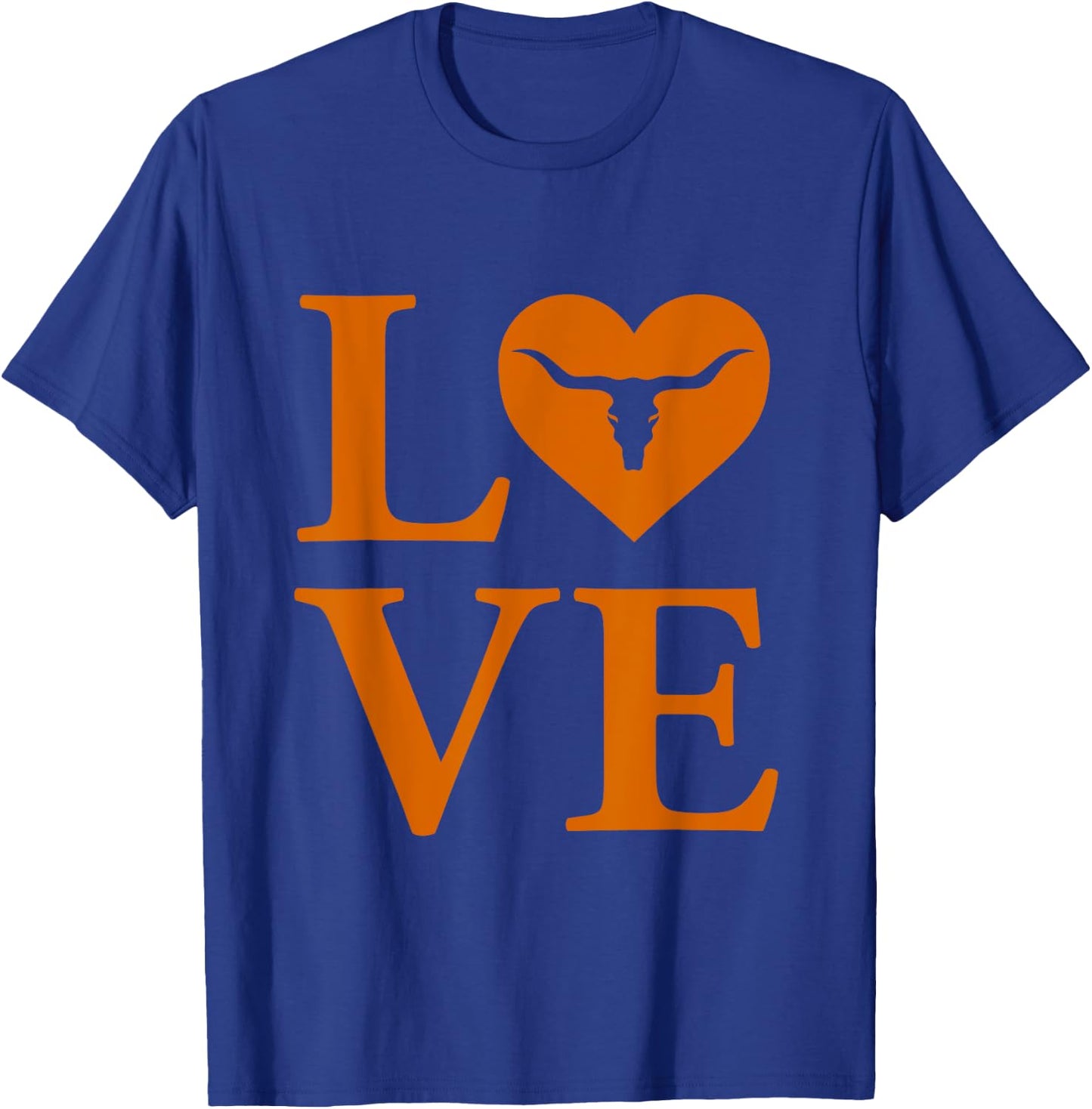 Love My Longhorn USA Love T-Shirt - T-Shirt | Royal