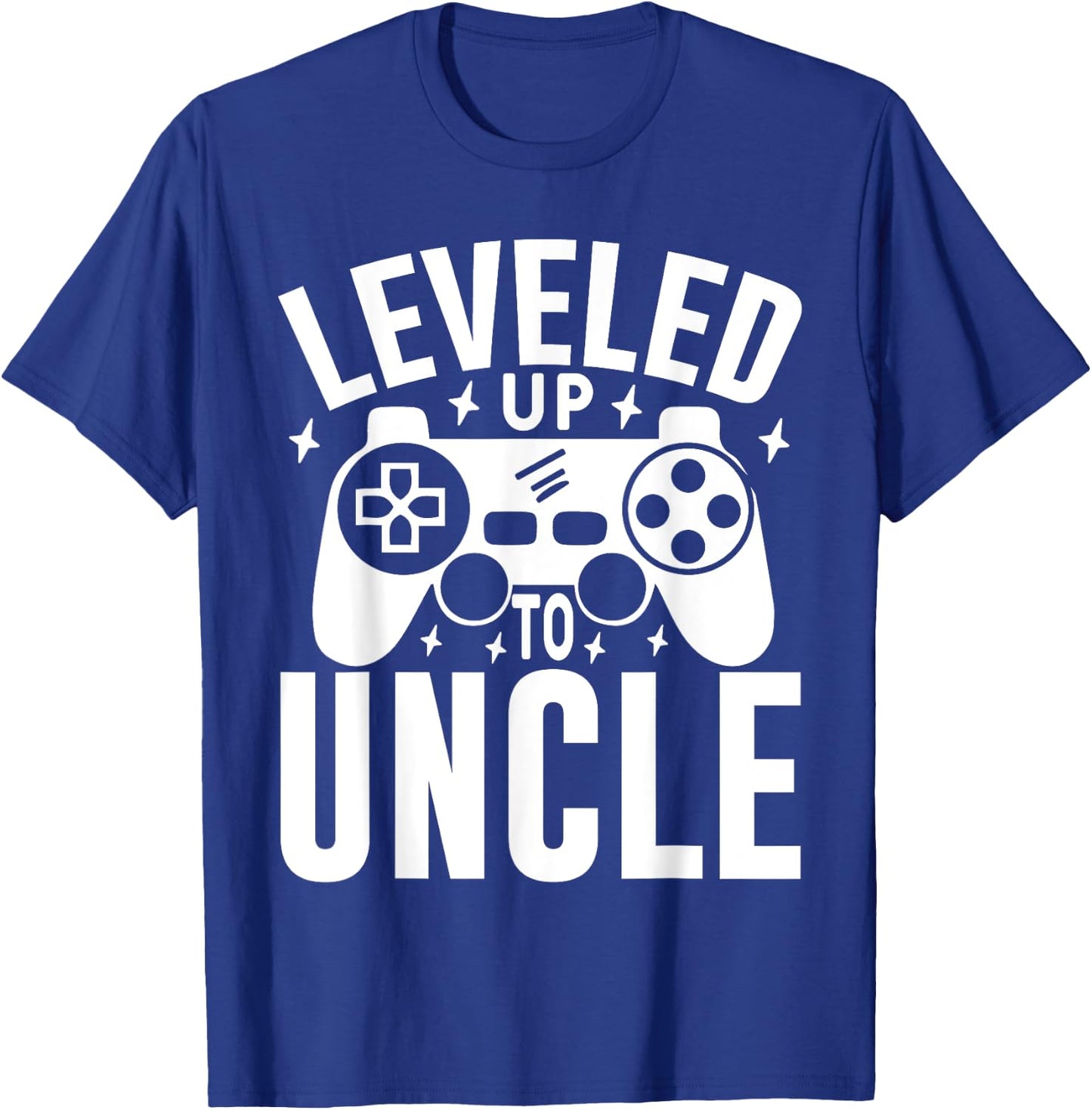 Leveled Up To Uncle & Uncle Pregnancy Announcement Gamer T-Shirt - T-Shirt | Royal