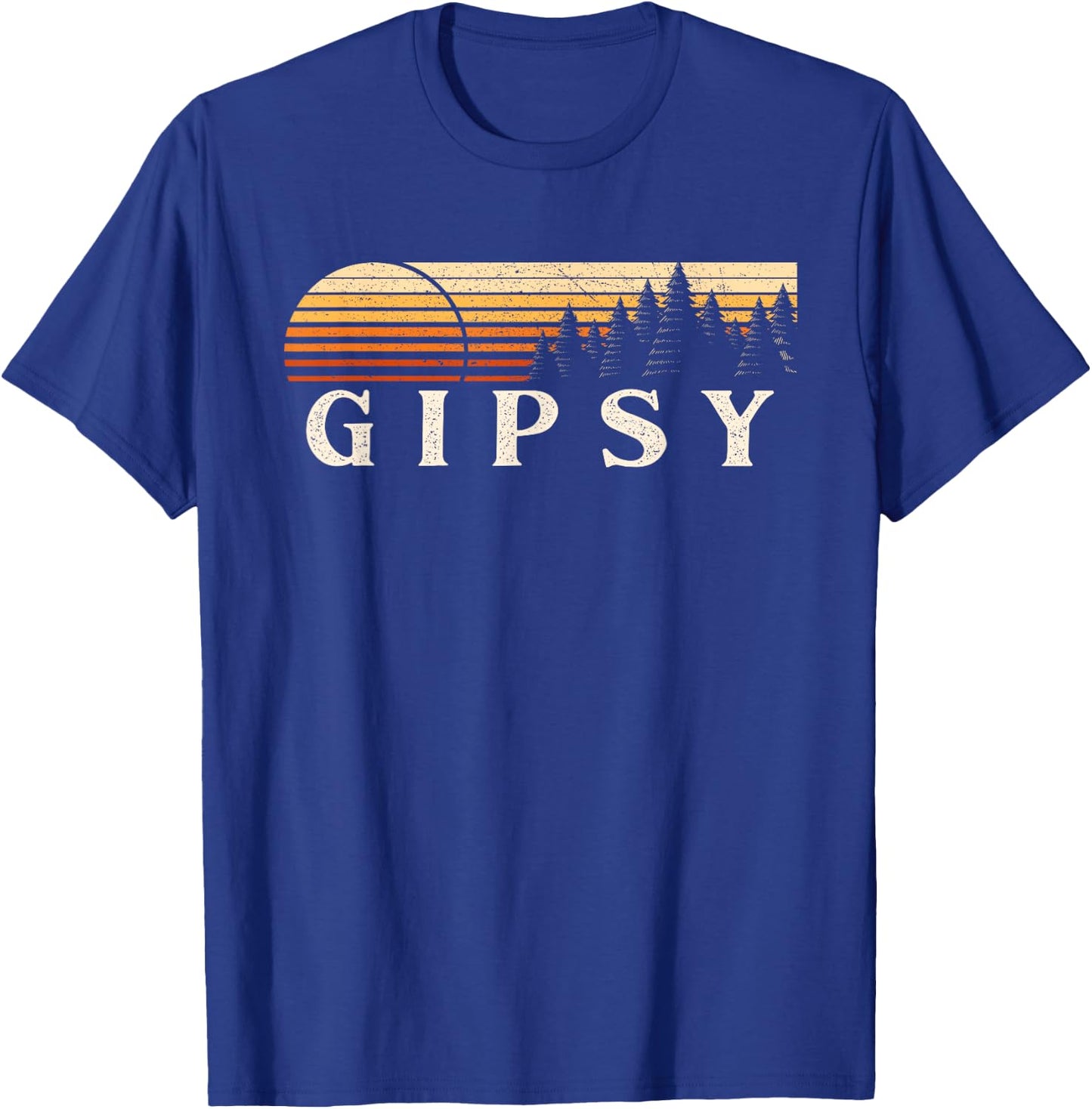 Gipsy, AL Vintage Evergreen Sunset Eighties Retro T-Shirt - T-Shirt | Royal