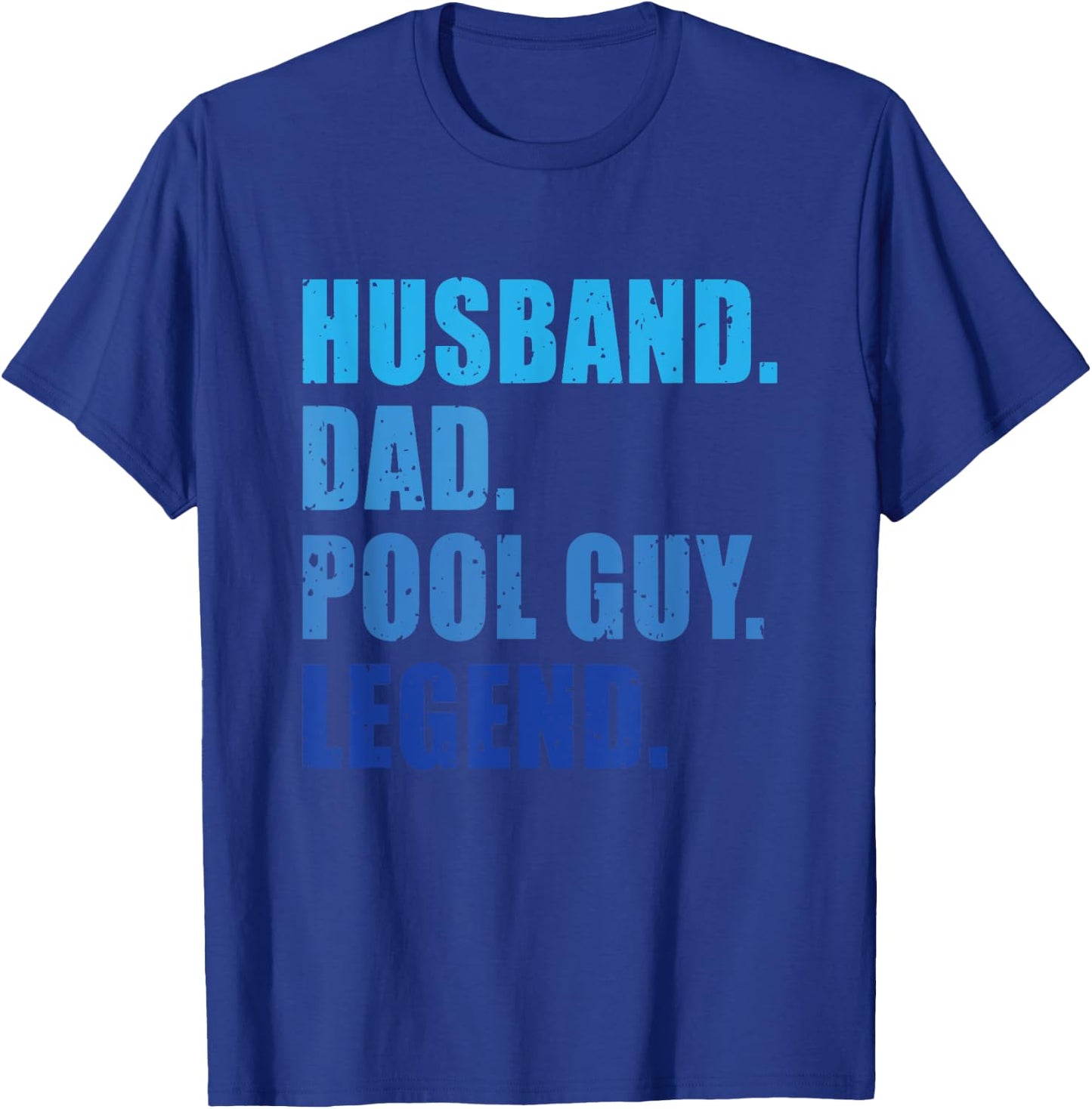 Husband Dad Pool Guy Legend Funny Men T-Shirt - T-Shirt | Royal