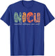 Nicu Nurse Floral NICU Boho Neonatal Intensive Care Nurse Sp T-Shirt - T-Shirt | Royal