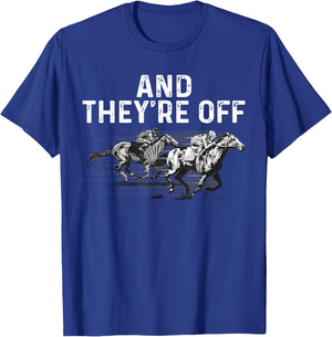 Funny Horse Racing Design Women Kid Horse Race Lover T-Shirt - T-Shirt | Royal