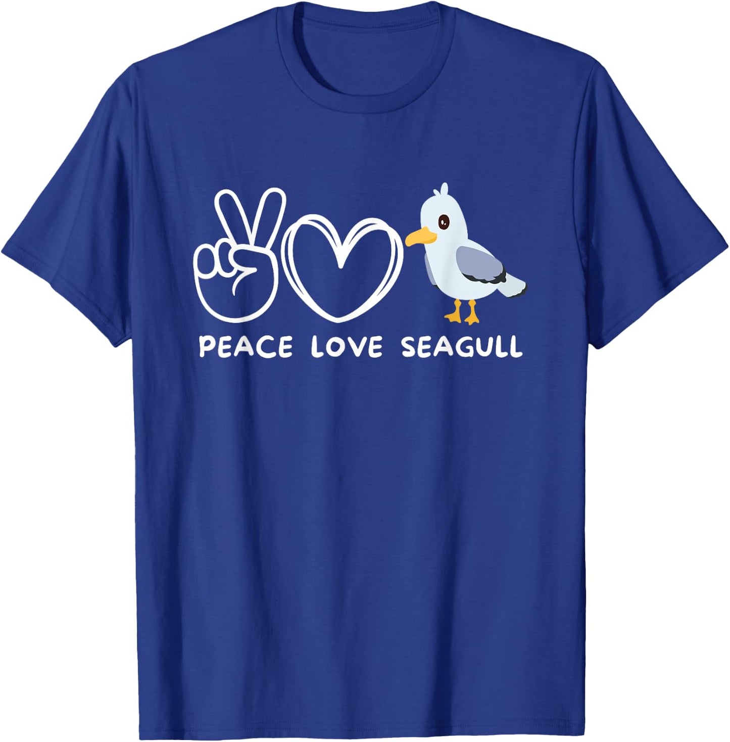 Peace, Love Seagulls Retro Seagulls Lover Bird Lover T-Shirt - T-Shirt | Royal