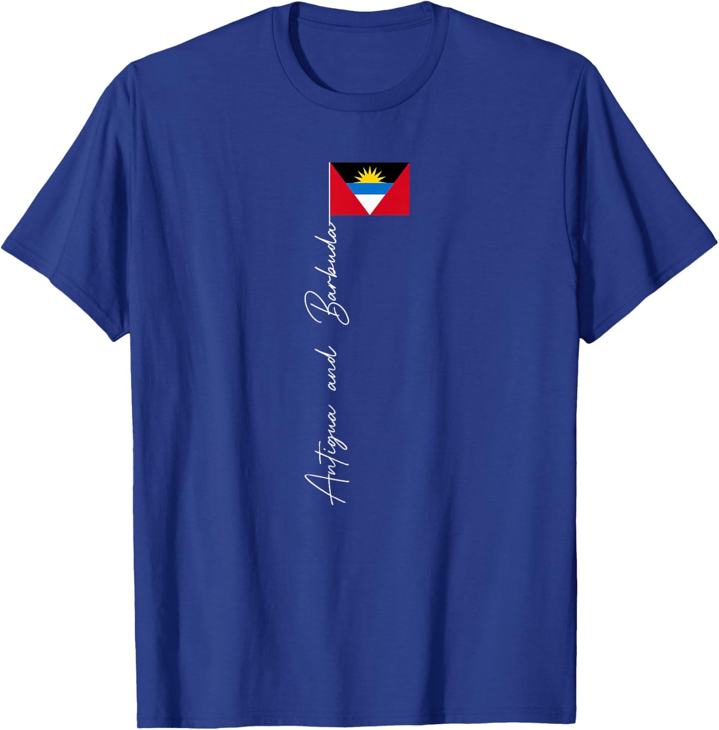Antigua and Barbuda Signature Flag Pole Patriotic T-Shirt - T-Shirt | Royal