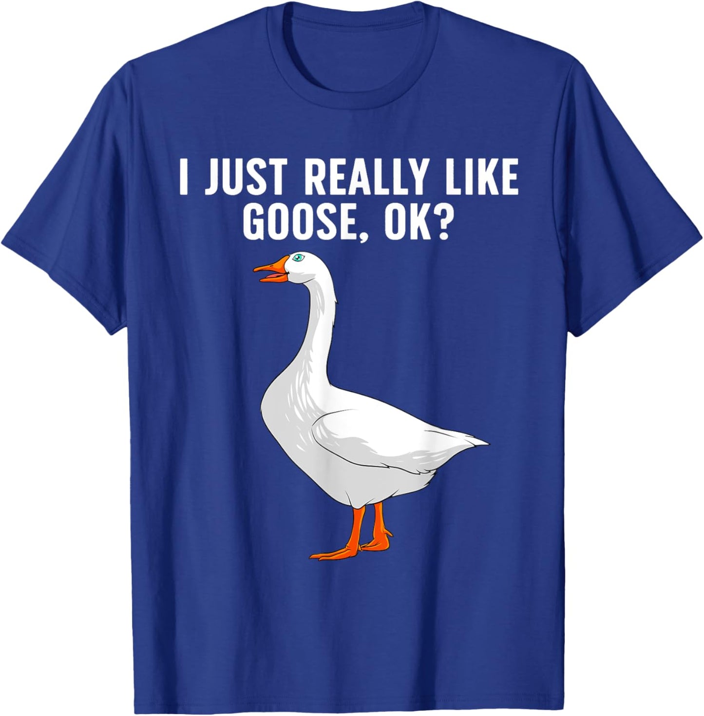 Cute Goose Design Women Waterfowl Bird Goose Lover T-Shirt - T-Shirt | Royal