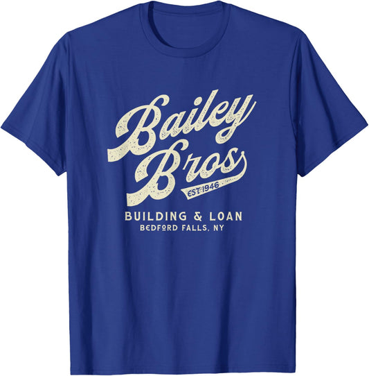 Christmas, Bailey Brothers Building & Loan. Holiday movie T-Shirt - T-Shirt | Royal