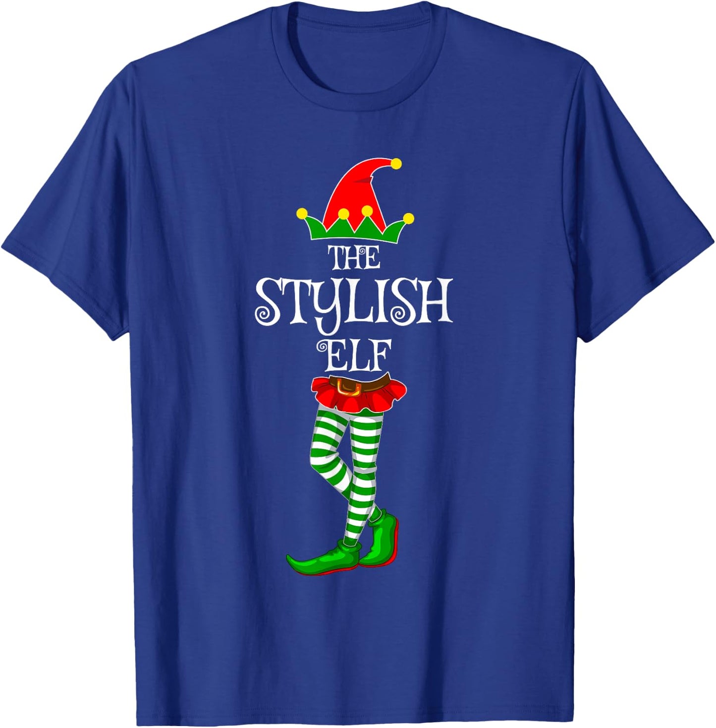 The Stylish Elf Family Matching Xmas Funny Idea Christmas T-Shirt - T-Shirt | Royal