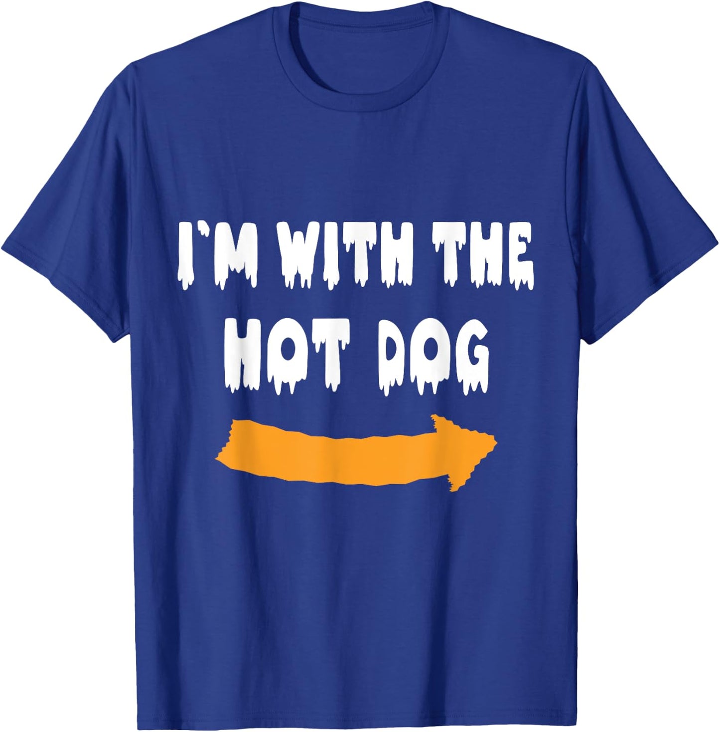I'm with the hot dog Funny Lazy Halloween Costume T-Shirt - T-Shirt | Royal