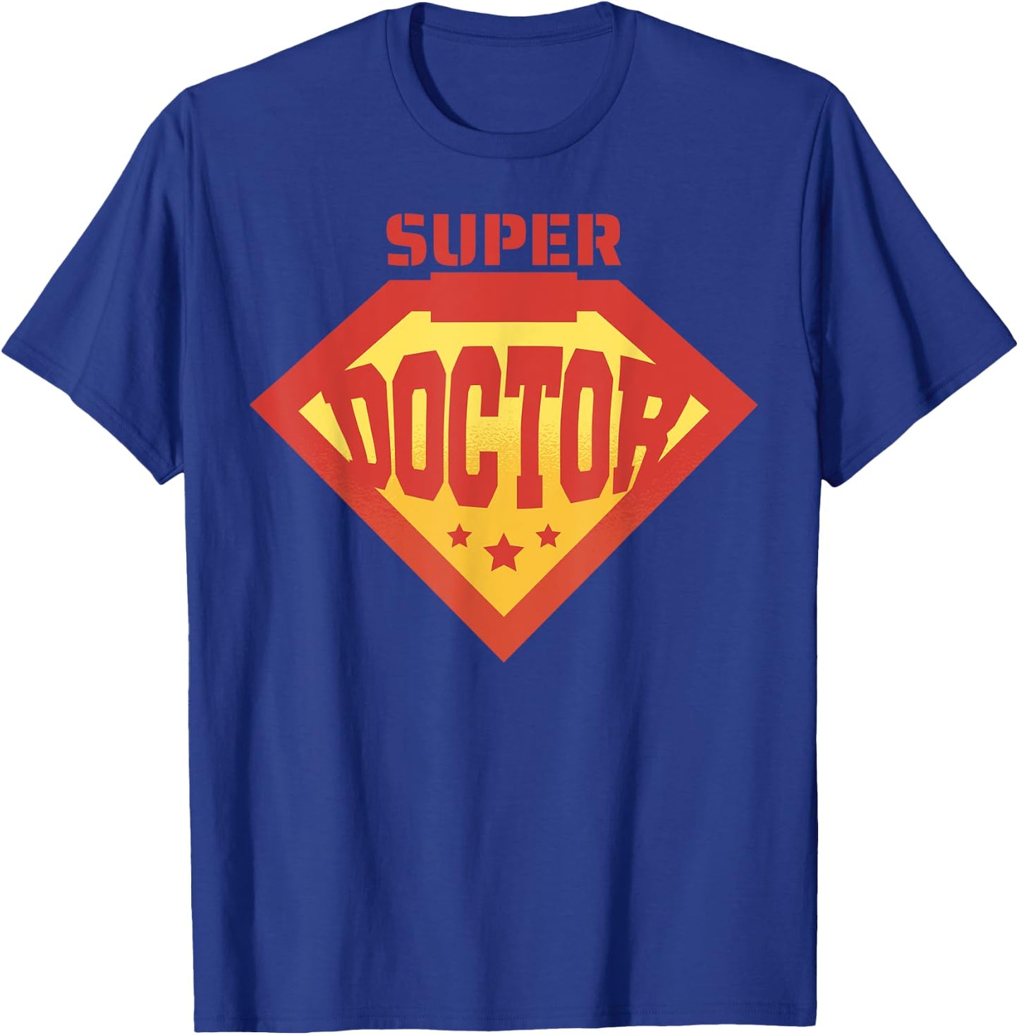 Super doctor badge on the chest Physician T-Shirt - T-Shirt | Royal