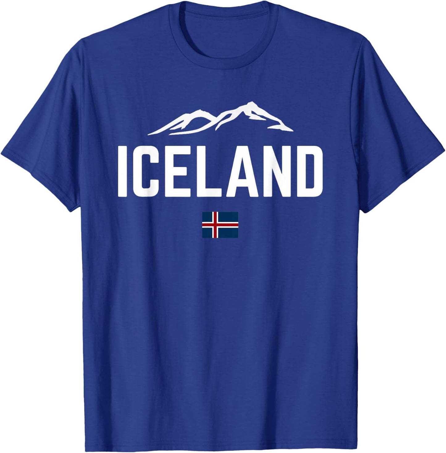 Iceland Flag Vintage | Men Women Kids | Iceland T-Shirt - T-Shirt | Royal