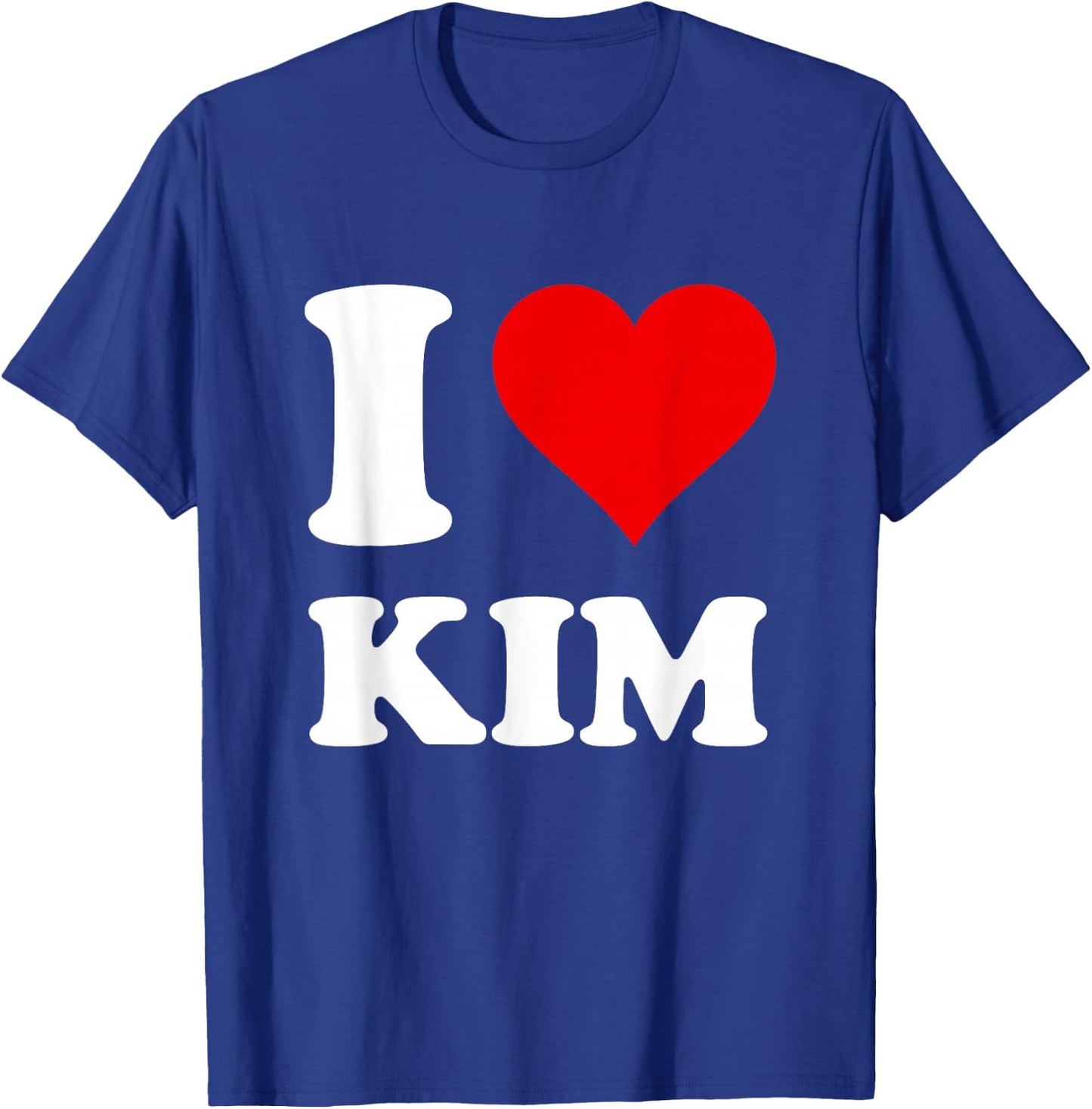 Red Heart Motif I Love Kim T-Shirt - T-Shirt | Royal