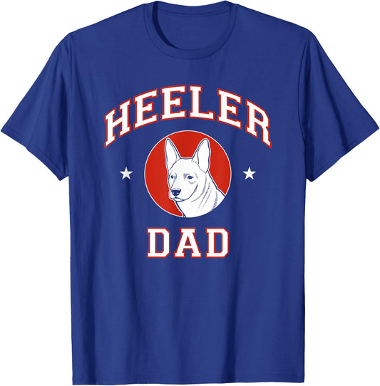 Australian Cattle Dog Dad Heeler Dog Father Women Girls Kids T-Shirt - T-Shirt | Royal