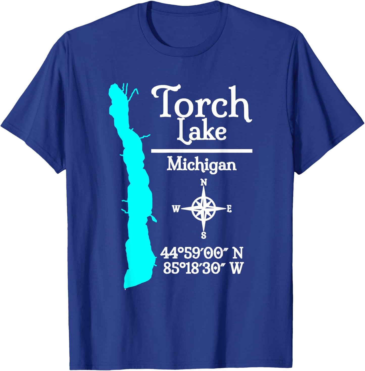 Torch Lake, Michigan T-Shirt - T-Shirt | Royal