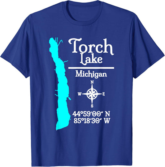 Torch Lake, Michigan T-Shirt - T-Shirt | Royal