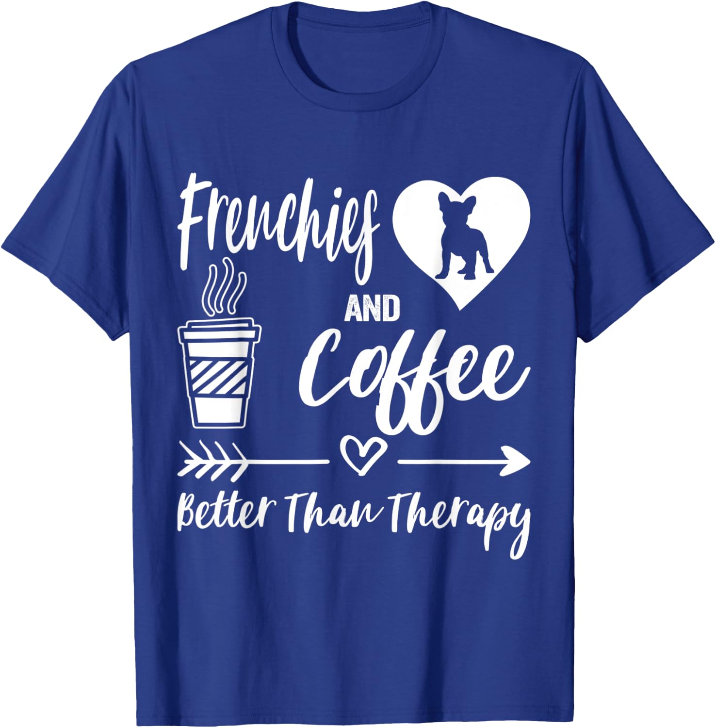 Frenchies And Coffee Frenchie Mom Dad French Bulldog Coffee Men Women Kids T-Shirt - T-Shirt | Royal