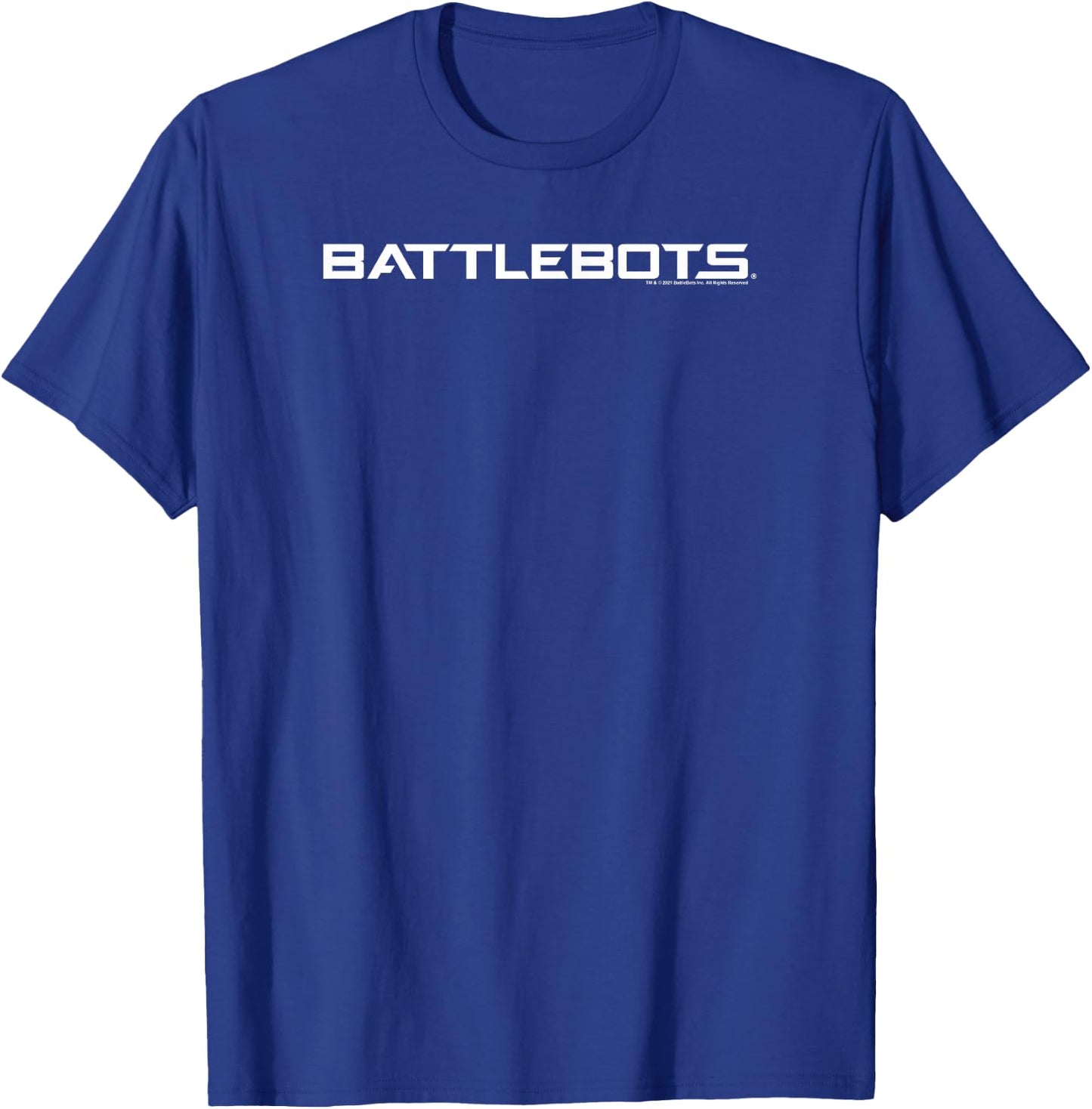 BattleBots Horizontal White Logo T-Shirt - T-Shirt | Royal