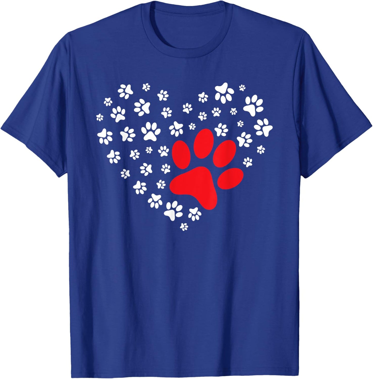 Dog Paw Heart - Dog Lover Puppy Owner T-Shirt - T-Shirt | Royal