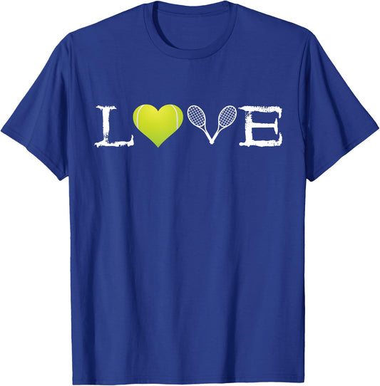Tennis Ball Love Tennis Racquets Tennis Lover Racket Sport T-Shirt - T-Shirt | Royal