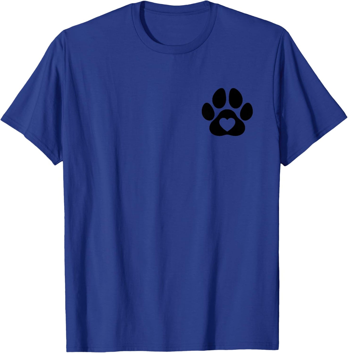 Minimalist Paw Heart Dog Love, Dogs Lovers Dog dad Dog mom T-Shirt - T-Shirt | Royal