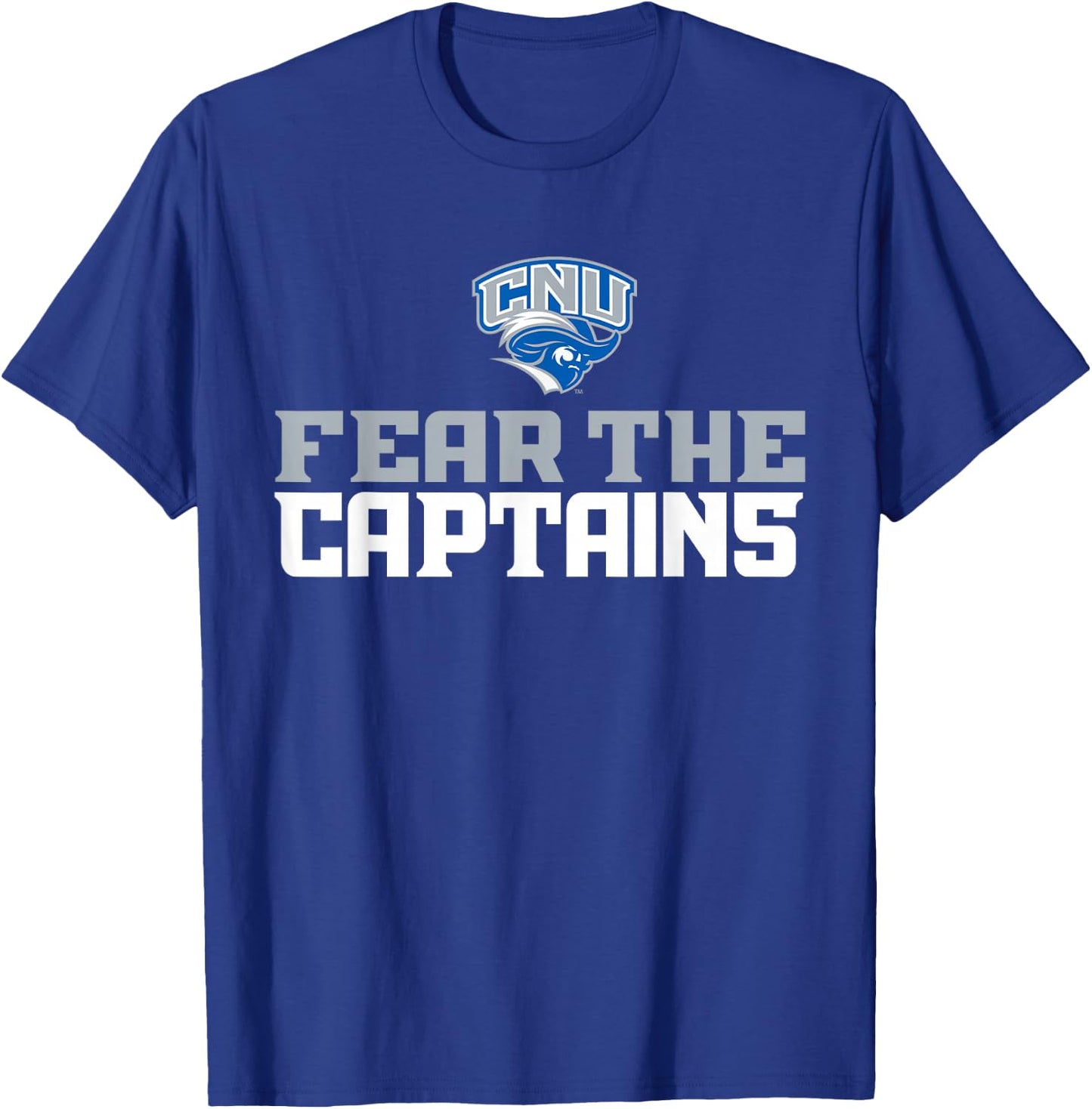 License Champs | Men's Blue Christopher Newport Captains NCAA T-Shirt - T-Shirt | Royal