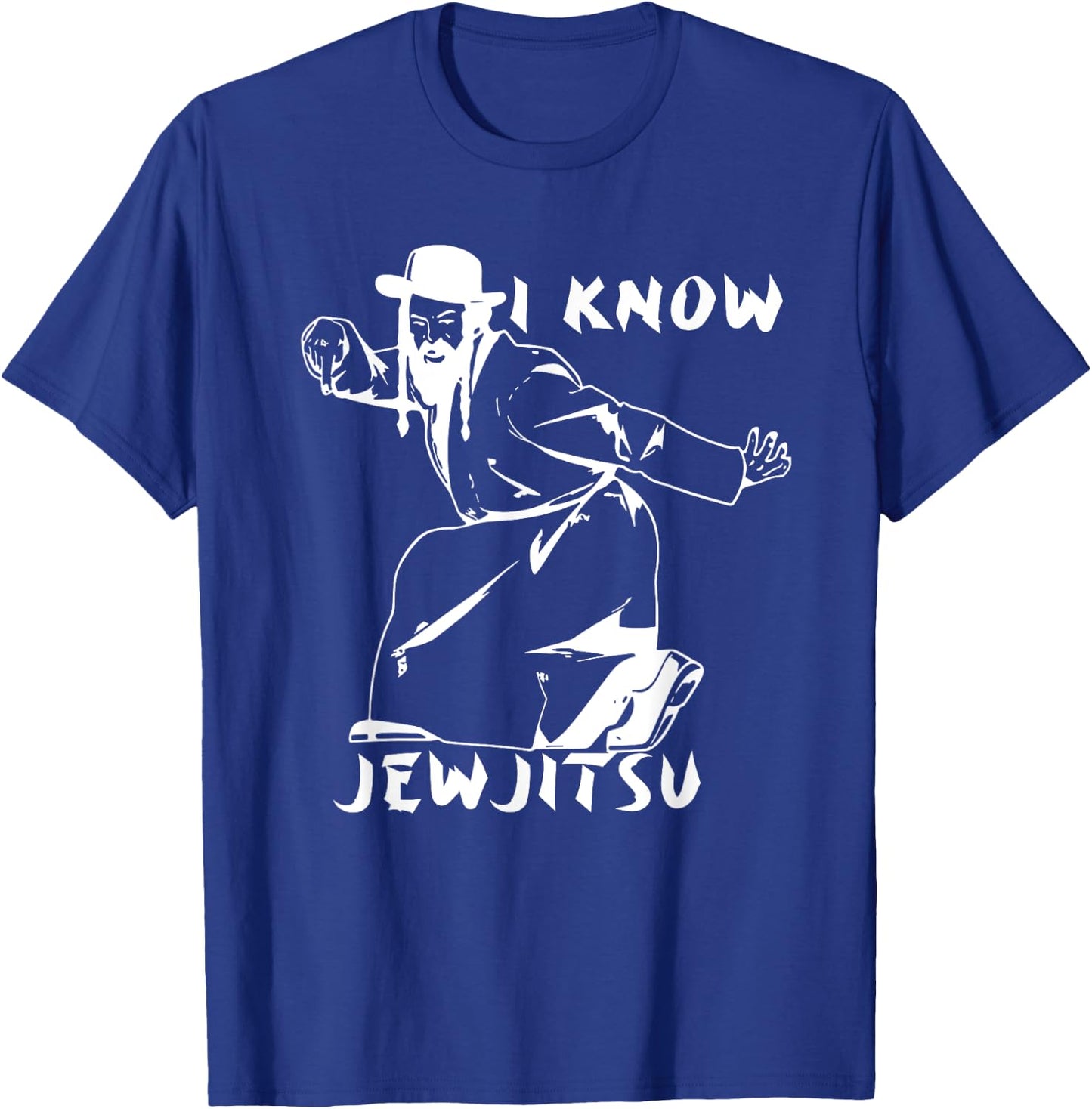 I Know JewJitsu Dance Horah Jiu Jitsu Rabbi T-Shirt - T-Shirt | Royal