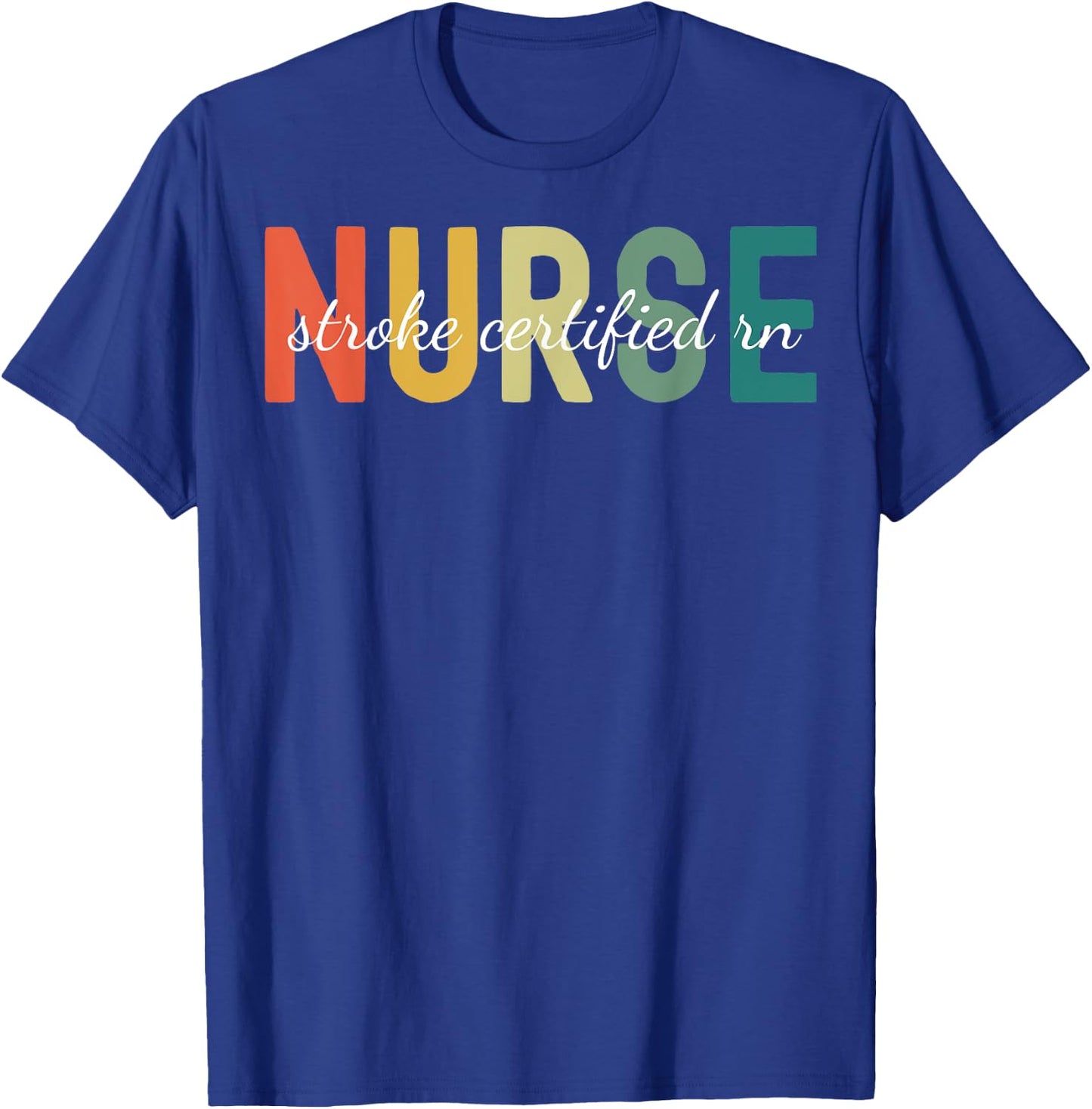 Retro Medical Stroke Certified Registered SCRN Nurse Women T-Shirt - T-Shirt | Royal