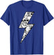 Awesome SKULLS CAMO Lightning Bolt T-Shirt - T-Shirt | Royal