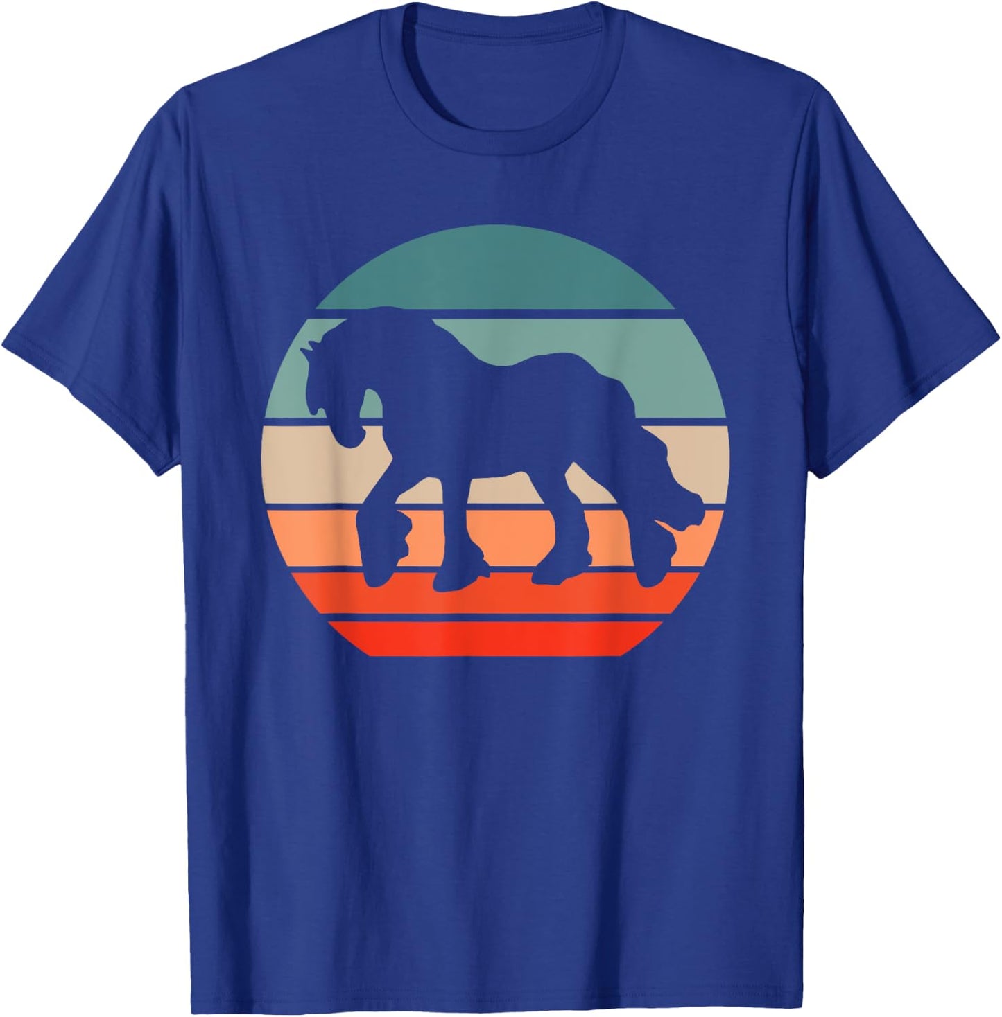 Shire Horse Draft Horses Coldblood Draught Retro T-Shirt - T-Shirt | Royal