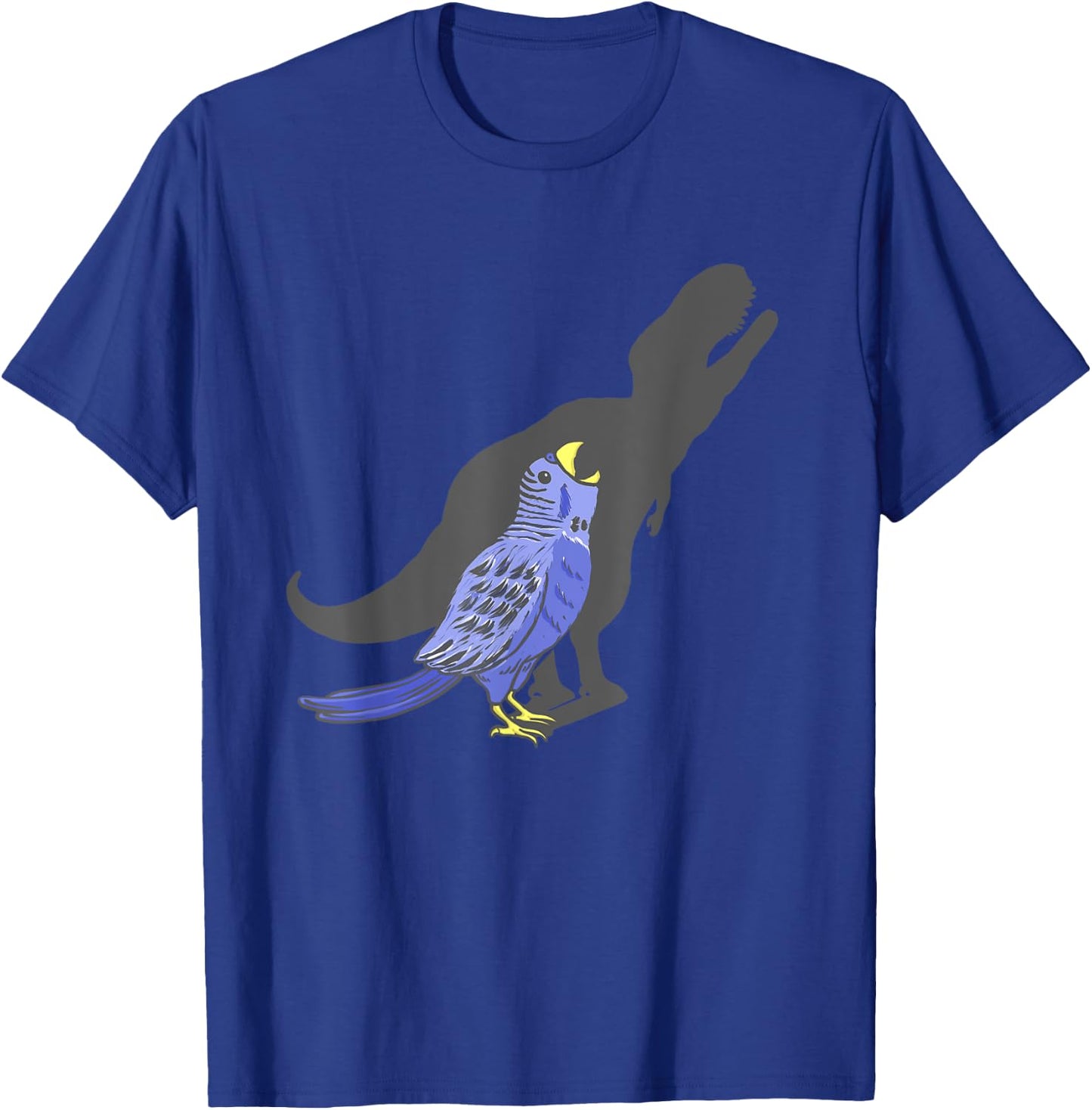 T-Rex Shadow - Funny Parakeet Budgie Budgerigar Bird Lover T-Shirt - T-Shirt | Royal