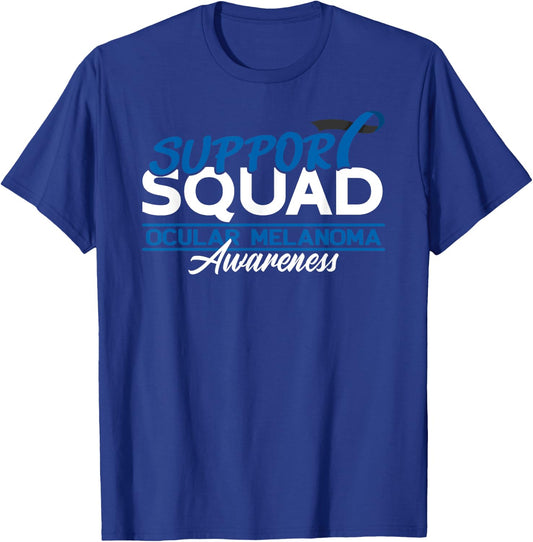Support Awareness Squad I Eye Cancer & Ocular Melanoma T-Shirt - T-Shirt | Royal