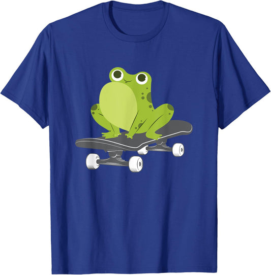 Frog Skateboarder Skateboard Skateboarding Skater T-Shirt - T-Shirt | Royal