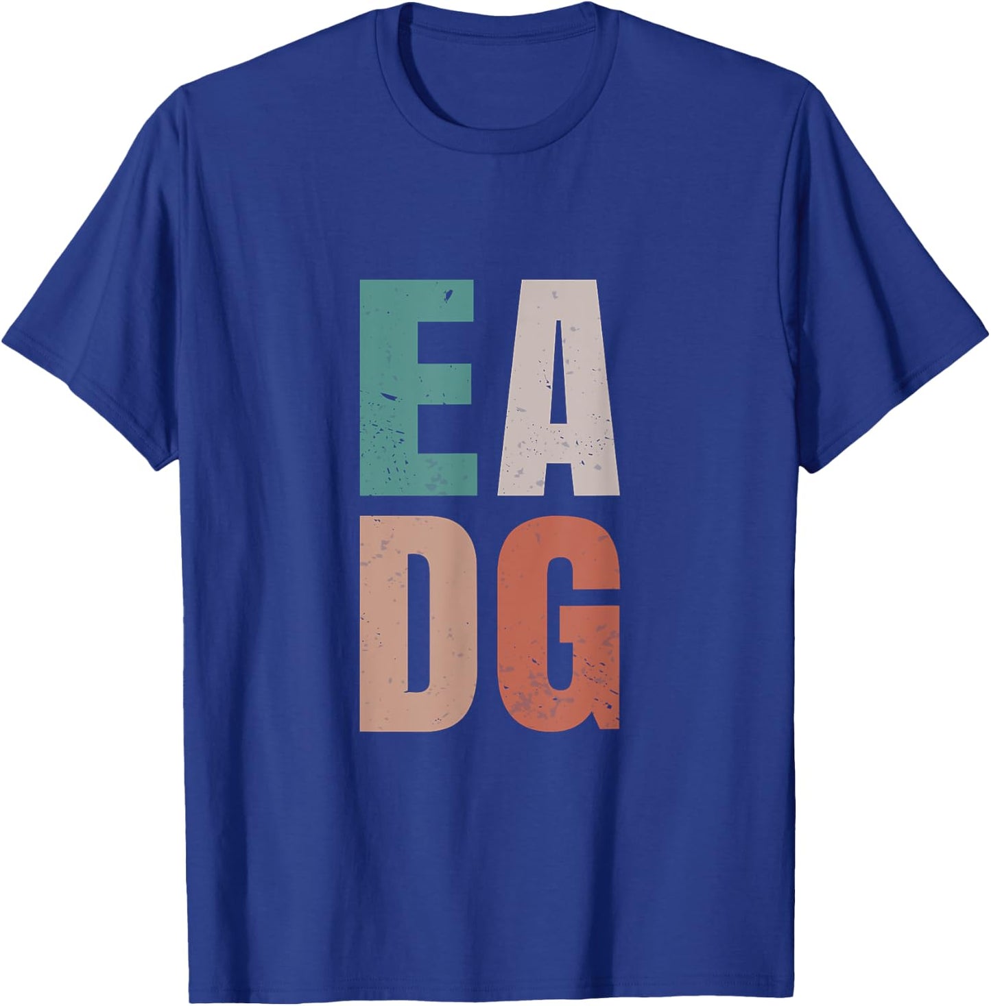 Vintage EADG Electric Bass Guitar EADG Tuning T-Shirt - T-Shirt | Royal