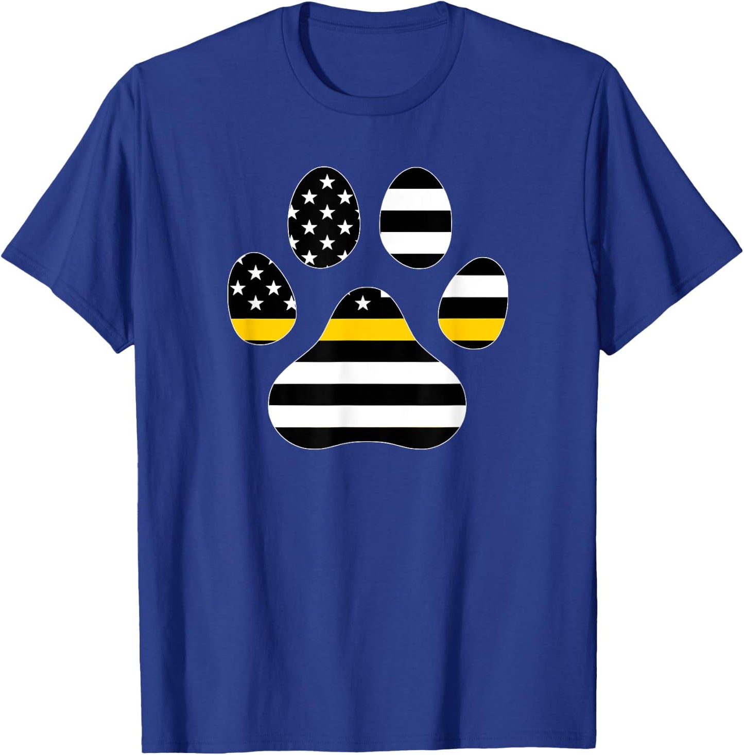 911 Police Dispatcher Thin Gold Line Flag for Animal Lover T-Shirt - T-Shirt | Royal